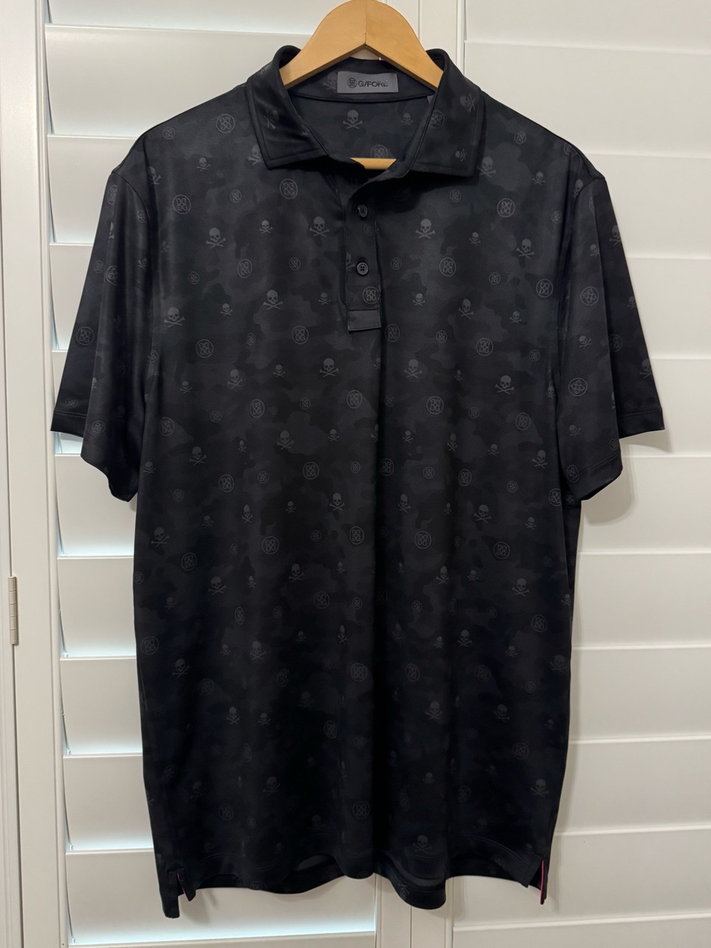 G/FORE ICON CAMO/Skull TECH STRETCH JERSEY POLO Size Large
